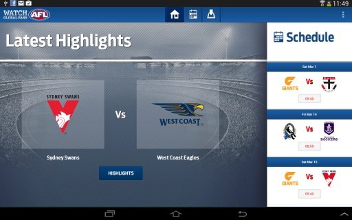 Watch AFL Global Pass截图3