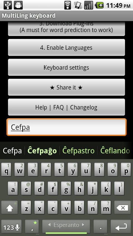 Esperanto Keyboard Plugin截图3