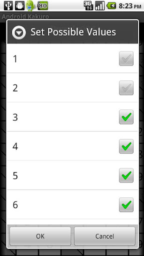 Android Kakuro截图3
