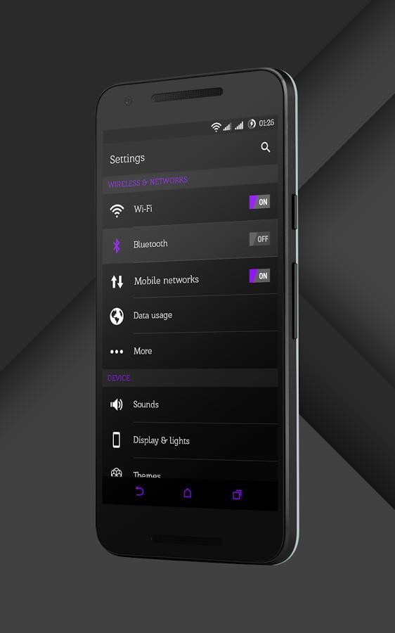 Sense Black/Purple theme截图1