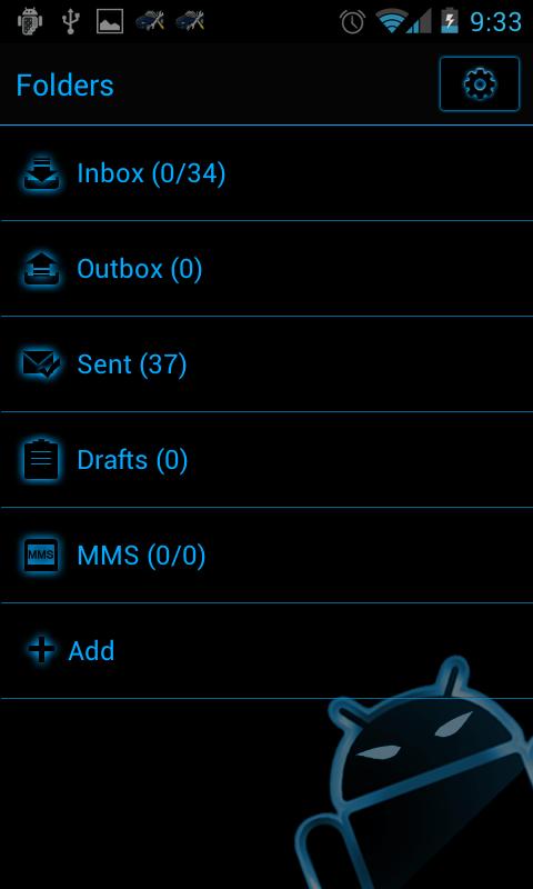 GOSMS SteelBlue Theme - Free截图1