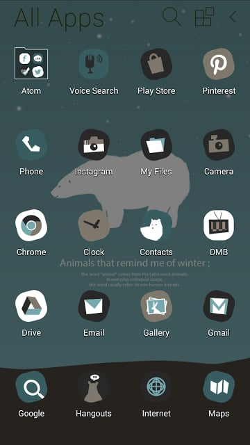 Animals of Winter Atom Theme截图6