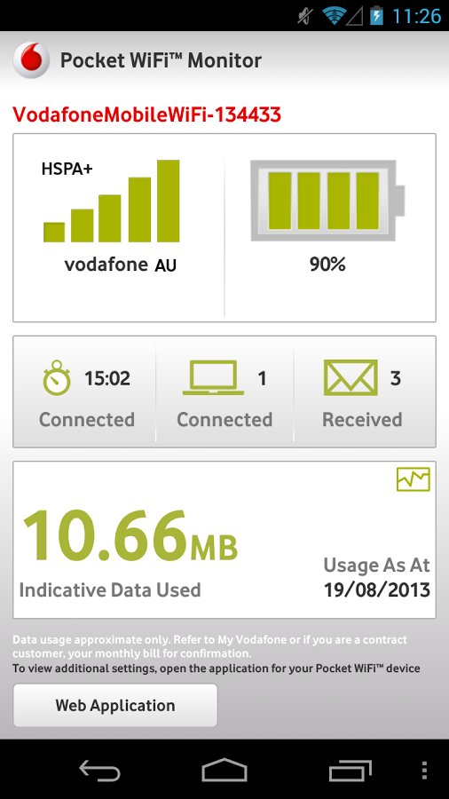 Vodafone Pocket WiFi Monitor截图1