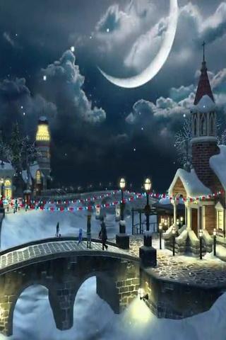 Snow Village HD Live Wallpaper截图3