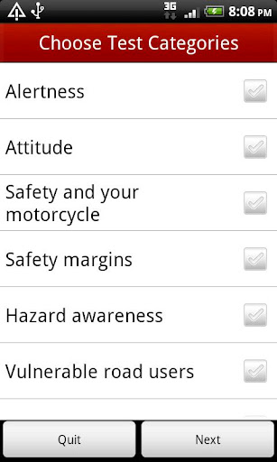 UK Motorcycle Theory Test Lite截图1