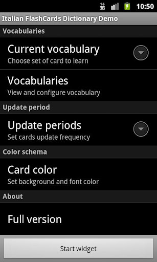 Italian Flashcards Widget Free截图2