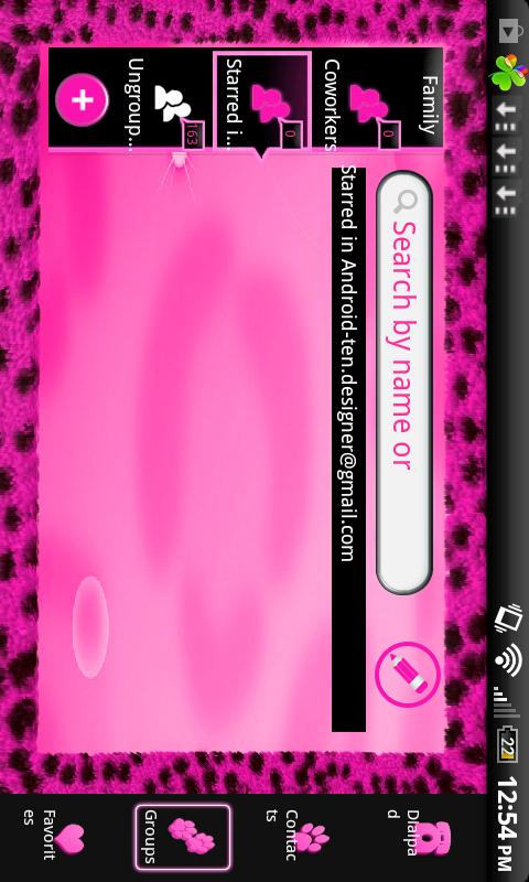 GO Contacts Pink Cheetah Theme截图2