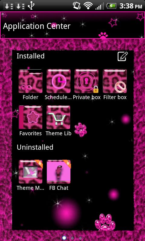 GO SMS PRO Leopard PINK theme截图8