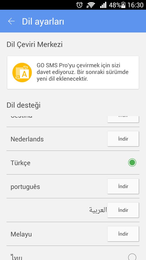 GO短信土耳其语言截图2