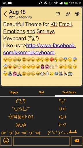 Orange Neon Theme KK Keyboard截图1