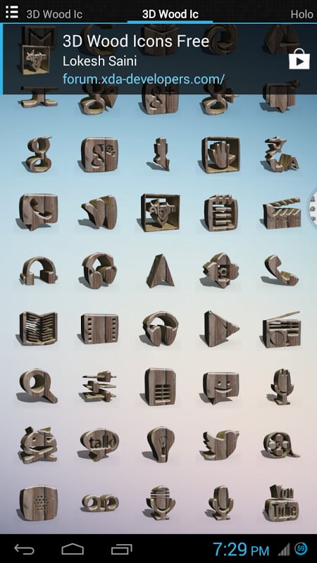 3D Wood Icons Free截图4