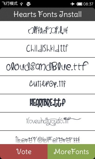 Hearts Style Fonts Install截图7