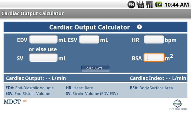 MDCT Cardiac Output Calculator截图1