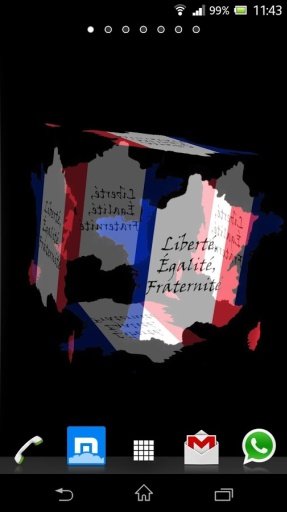 3D France Cube Flag LWP截图3