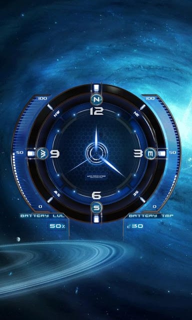 Blue Theme Planet Compass LWP截图2