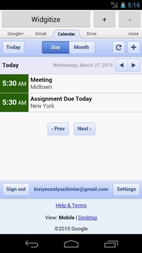 Woogle-Google Calendar Widget截图4