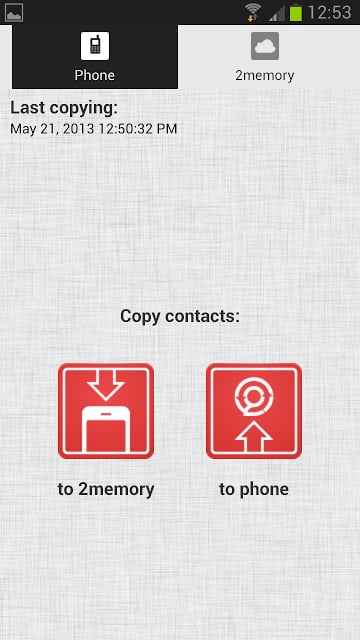 2memory - contacts backup截图5