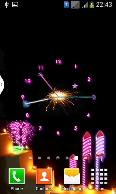 Sparks Analog Diwali Clock截图1