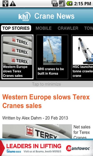 KHL Crane News截图2