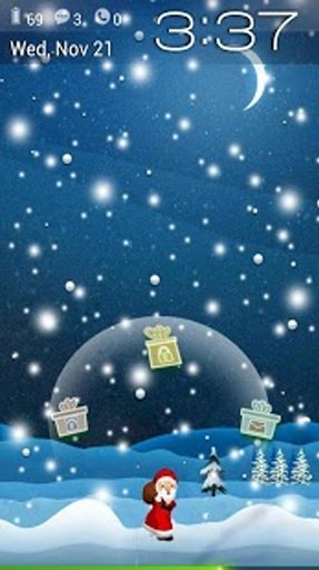 Santa On the Way(GetJar) theme截图3