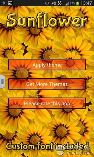 GO Keyboard Sunflower Theme截图5