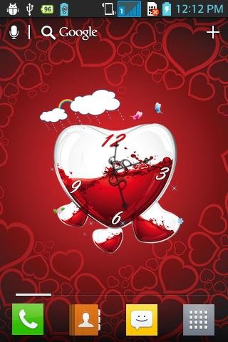 Heart Clock LiveWallpaper Free截图2