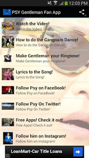 PSY Gentleman Fan App截图1