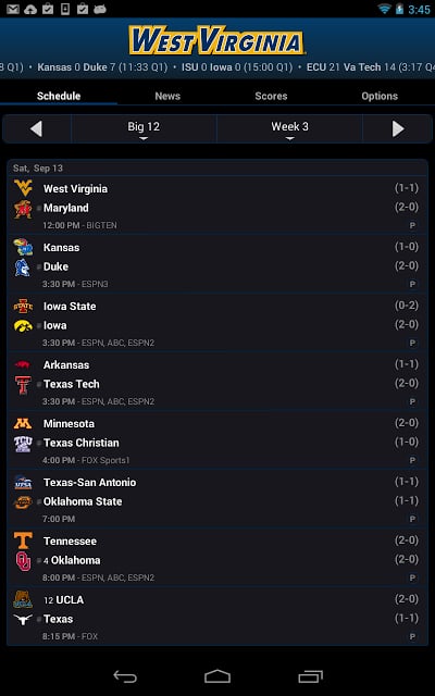 WVU Mountaineers Live Clock截图9