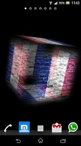 3D France Cube Flag LWP截图6