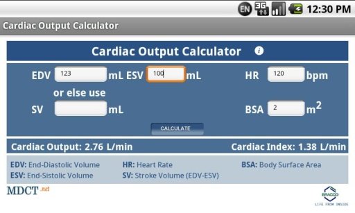 MDCT Cardiac Output Calculator截图3