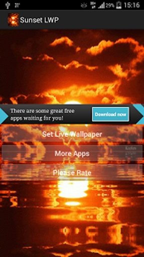 Sunset LWP截图2
