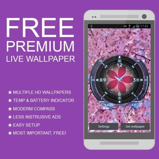 Zen Sakura Live Wallpaper HD截图7