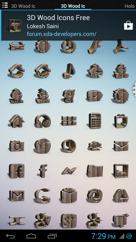 3D Wood Icons Free截图2