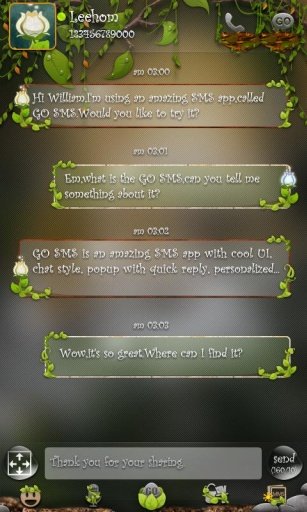 GO SMS Pro Dryad Super ThemeEX截图1