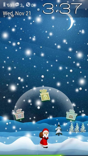 Santa On the Way(GetJar) theme截图1