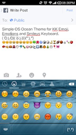 Simple OS Ocean Emoji Keyboard截图1