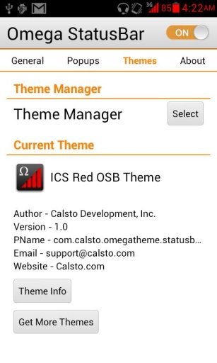 ICS Red Omega StatusBar Theme截图2