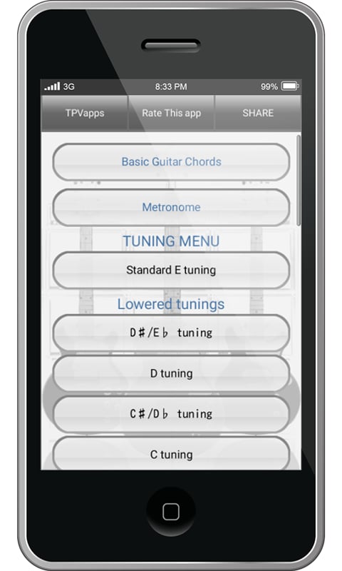 TPV Guitar Tuner截图4