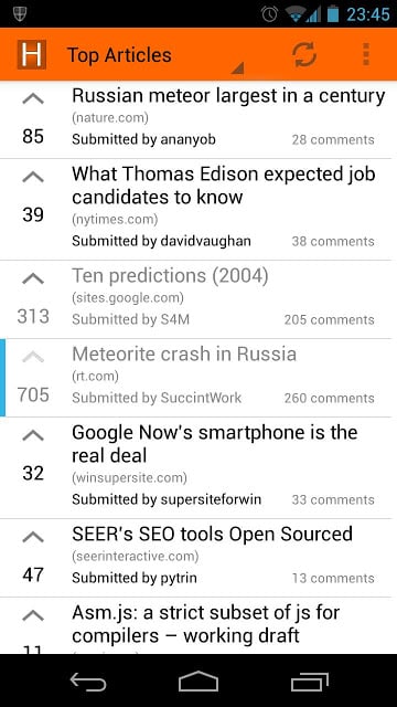 Hacker News Android截图1