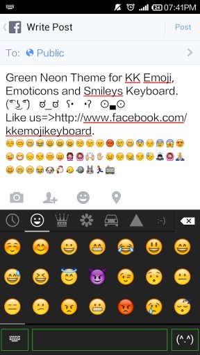 Green Neon - Emoji Keyboard截图2