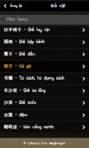 Chinese Vietnamese Vocabulary截图1