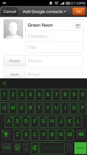 Green Neon - Emoji Keyboard截图5