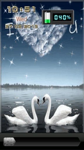 Loving Swan Dynamic ScreenLock截图3