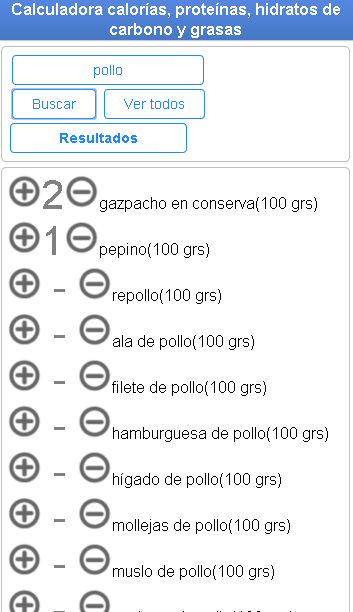 Calorias, grasas y proteinas截图4