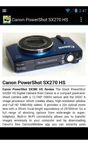 Canon PowerShot SX270 HS截图3