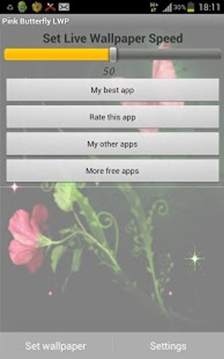 Pink Butterfly LWP截图1