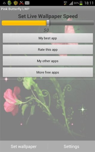 Pink Butterfly LWP截图2