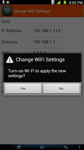 WiFi Settings (dns,ip,gateway)截图5