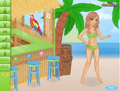 Tiki Cafe Waitress Dressup截图3