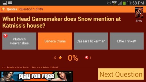 Catching Fire Fan Quiz截图4